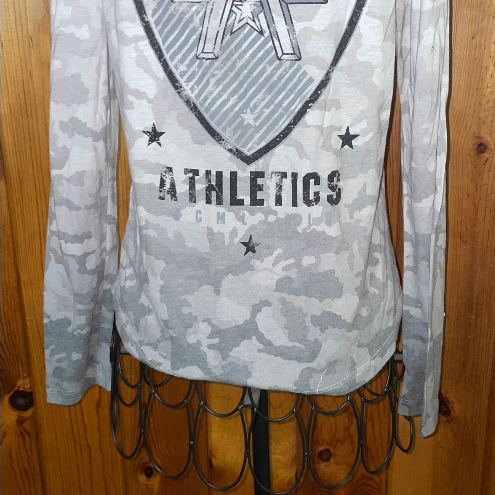 American Fighter Gray Camouflage Long Sleeve size XS  BEACHWOOD Biker MMA - Picture 3 of 6